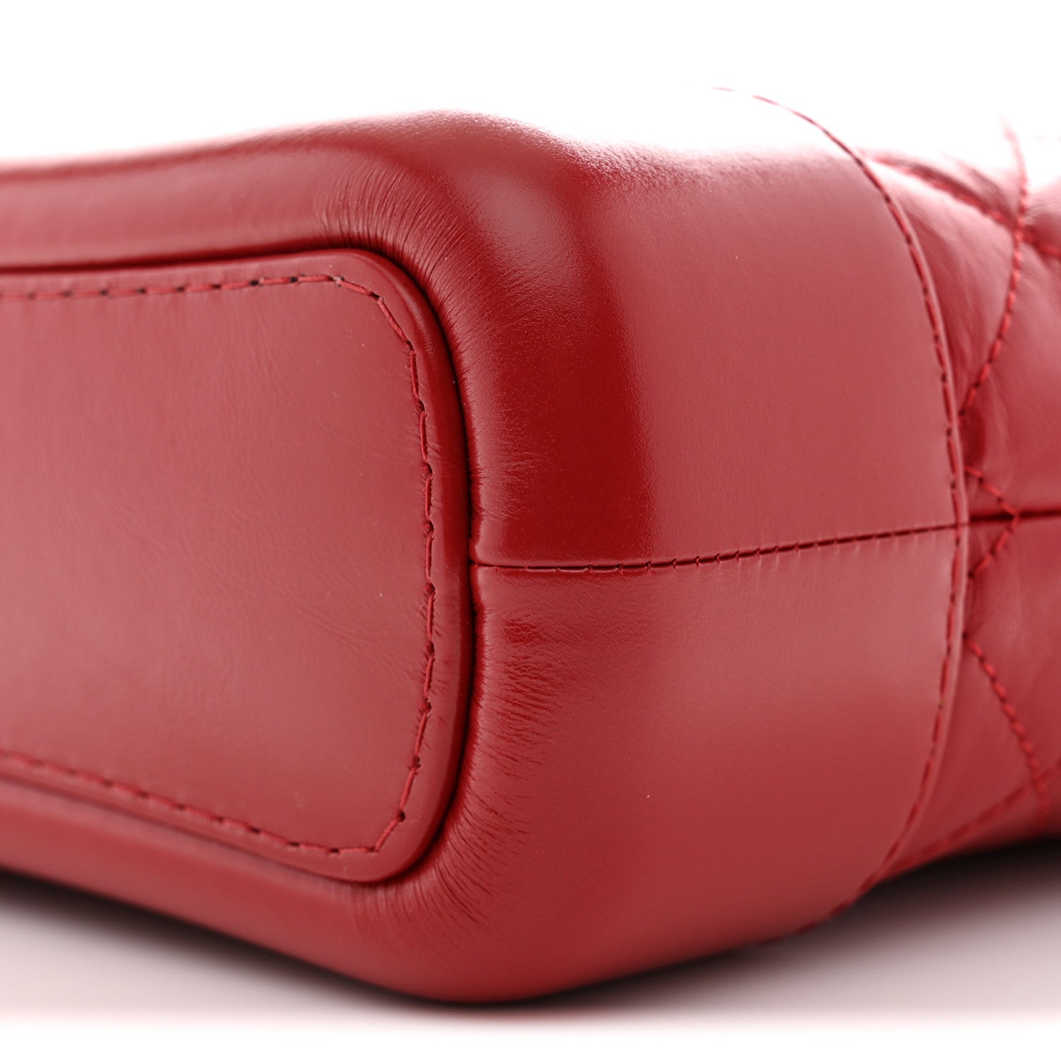 Chanel Aged Calfskin Quilted Small Gabrielle Hobo Red 10 of 10