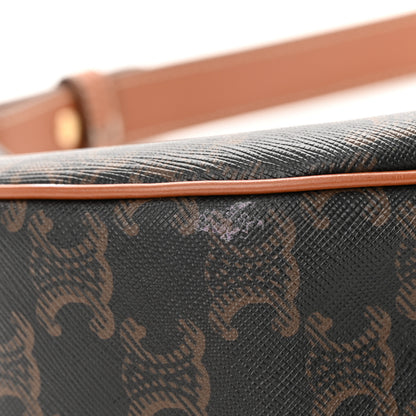 Celine Triomphe Canvas Calfskin Ava Shoulder Bag Tan 14 of 18