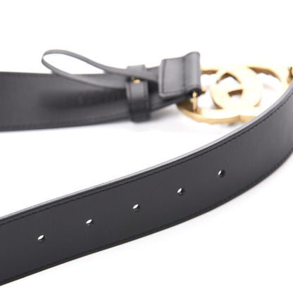Gucci Moon Calfskin Pearl Double G 40mm Belt 85 34 Black Cream 5 of 6