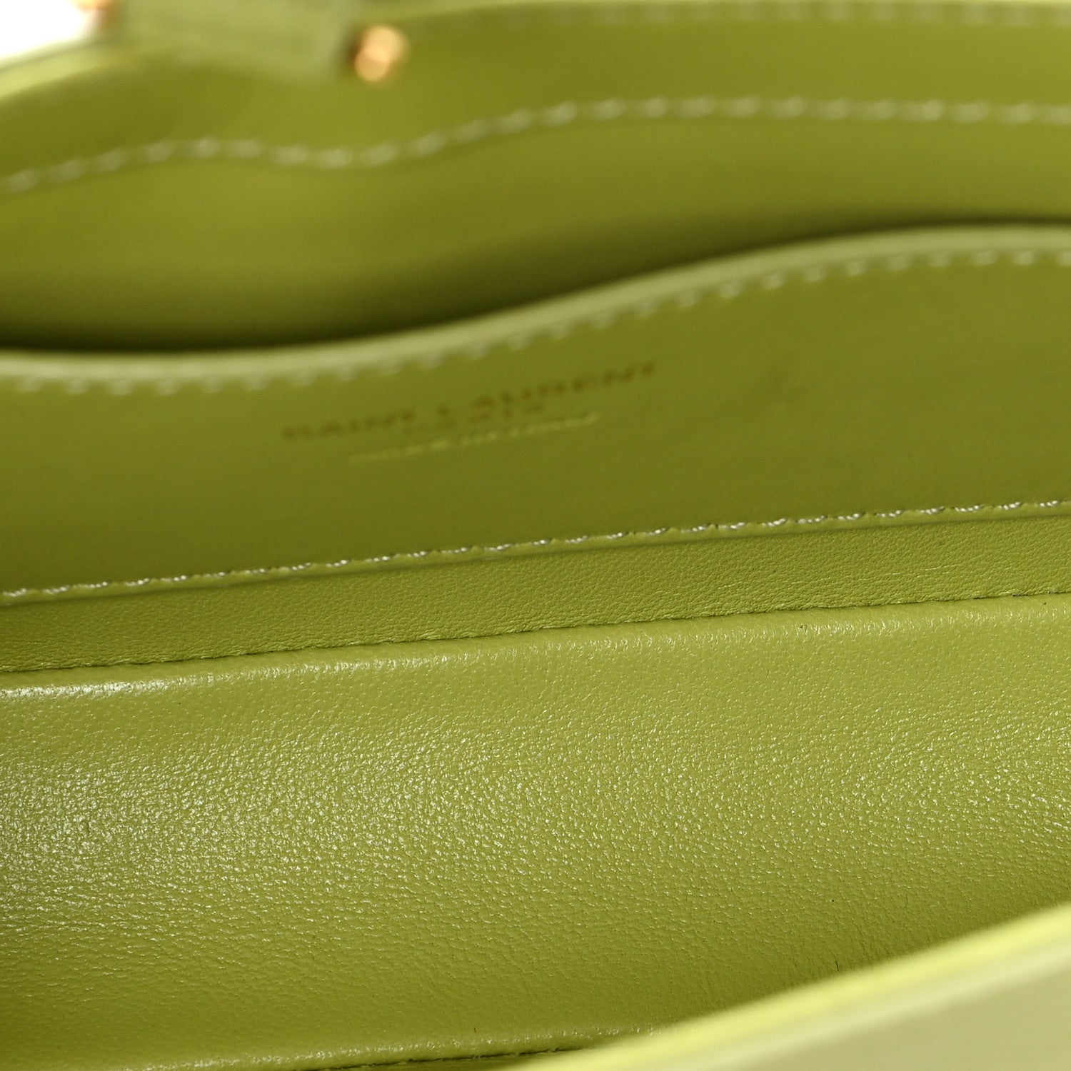 Saint Laurent Calfskin Lizard Embossed Le 5 A 7 Mini Hobo Dull Lime 5 of 10