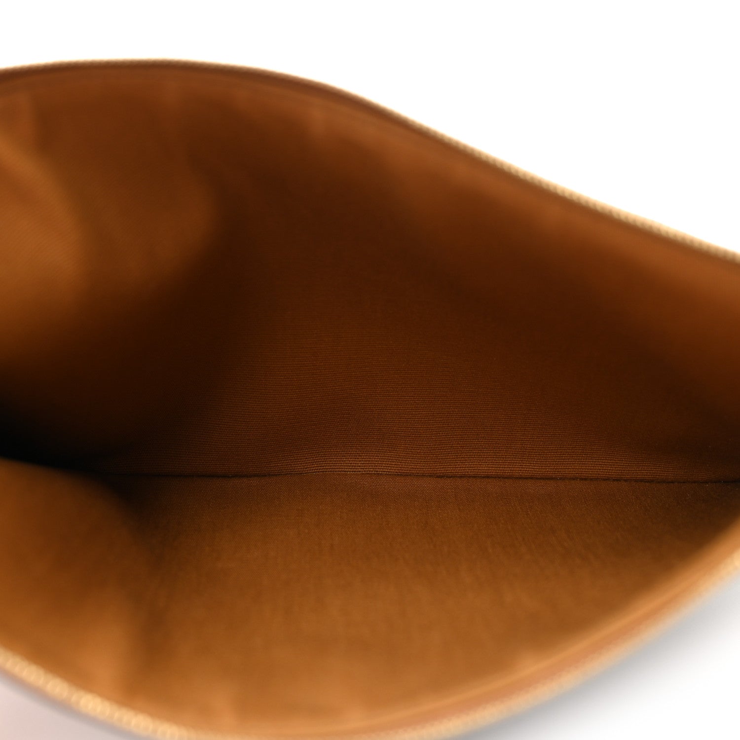 Celine Triomphe Canvas Lambskin Small Pouch Tan 5 of 8
