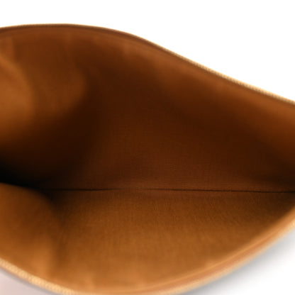 Celine Triomphe Canvas Lambskin Small Pouch Tan 5 of 8