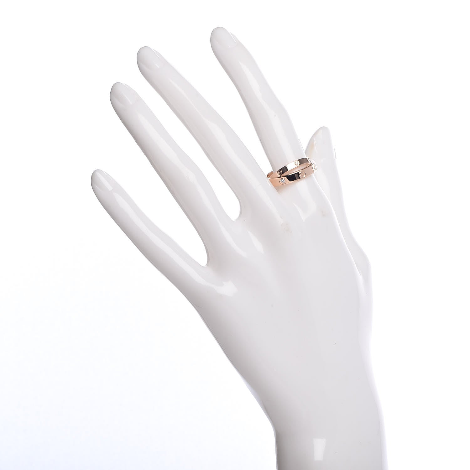Cartier 18K Pink Gold 6 Diamond LOVE Ring 52 6 2 of 6