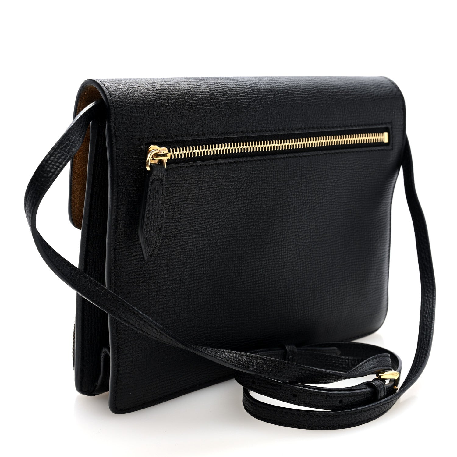 Burberry Derby Calfskin House Check Small Macken Crossbody Bag Black 3 of 10