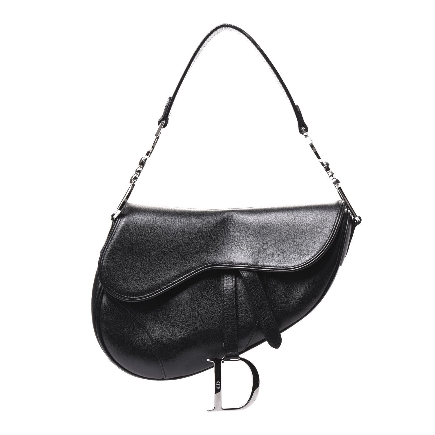 Christian Dior Calfskin Saddle Bag Black 1 of 9