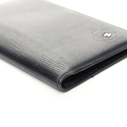 Chanel Goatskin Camellia Embossed Yen Wallet Black 9 of 11