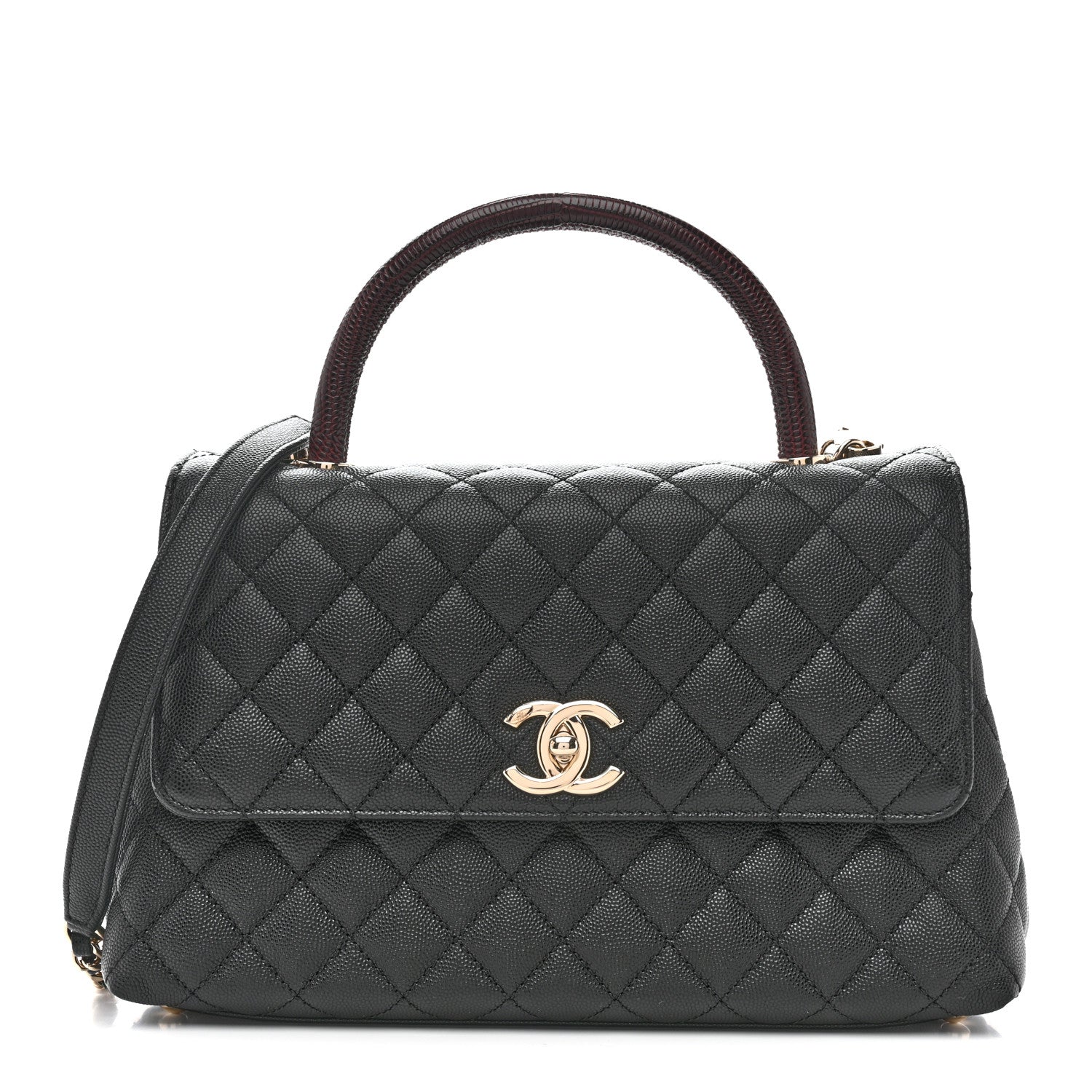Chanel Caviar Quilted Small Coco Handle Flap Black 1 of 12