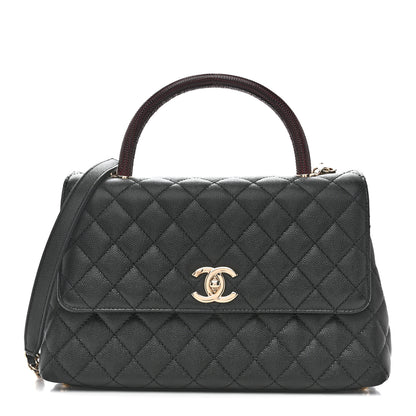 Chanel Caviar Quilted Small Coco Handle Flap Black 1 of 12