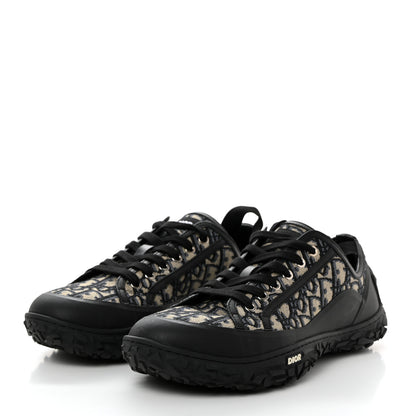 Christian Dior Jacquard Rubber Oblique Mens B28 Low Top Sneakers 42 Black Apricot 3 of 8