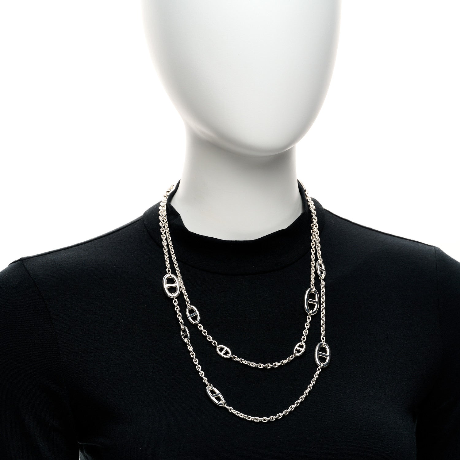 Hermes Sterling Silver Farandole Necklace 120 2 of 6
