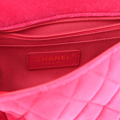 Chanel Velvet Quilted Mini Rectangular Pearl Crush Flap Fuchsia 6 of 9