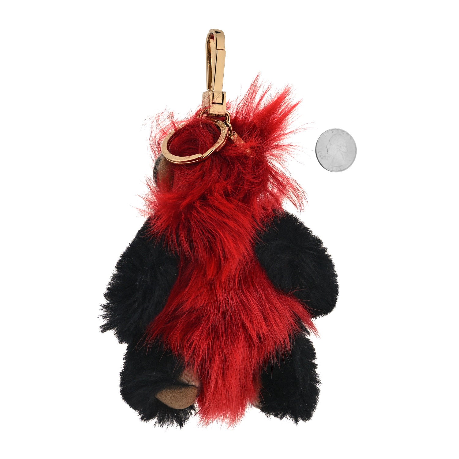 Burberry Fur Thomas Pom Pom Teddy Bear Keychain Charm Parade Red 2 of 3