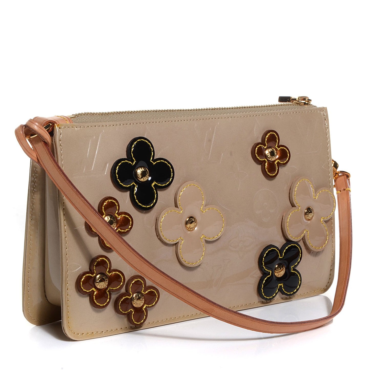 Vernis Lexington Fleurs Pochette Beige
