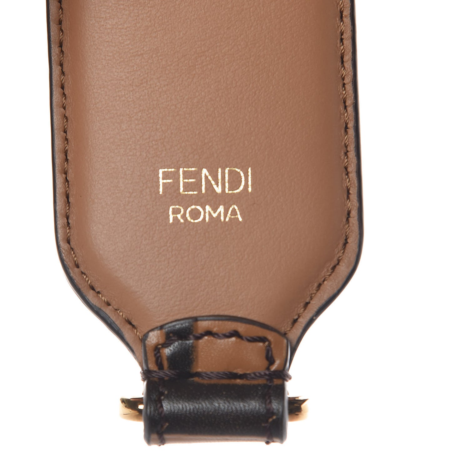 Calfskin FF 1974 Embossed Strap You Tobacco Black