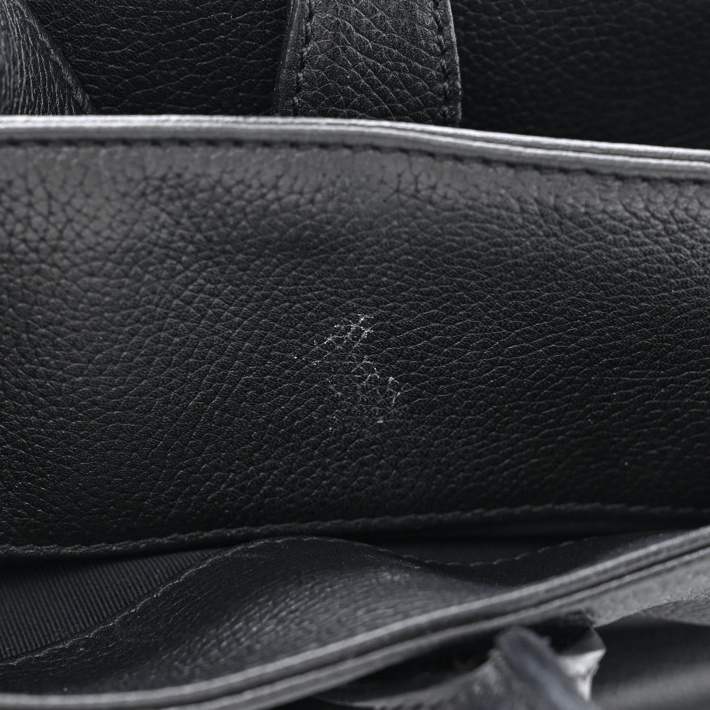 Calfskin Cerf Executive Shopper Tote Black