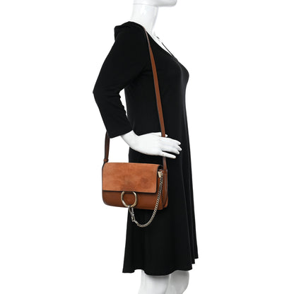 Chloe Suede Calfskin Small Faye Shoulder Bag Tobacco 2 of 18