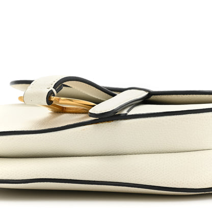 Christian Dior Grained Calfskin Mini Saddle Bag White 8 of 13