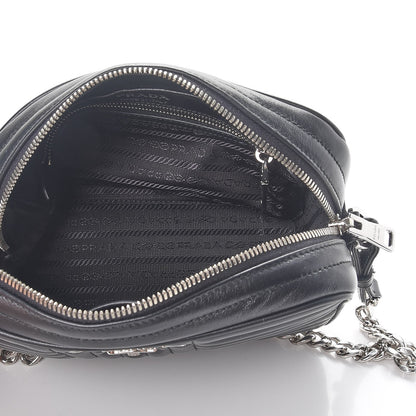 Prada Soft Calfskin Diagramme Crossbody Bag Black 5 of 7