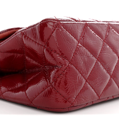 Chanel Distressed Patent Quilted 2.55 Reissue 227 Flap Raspberry Red 8 of 12