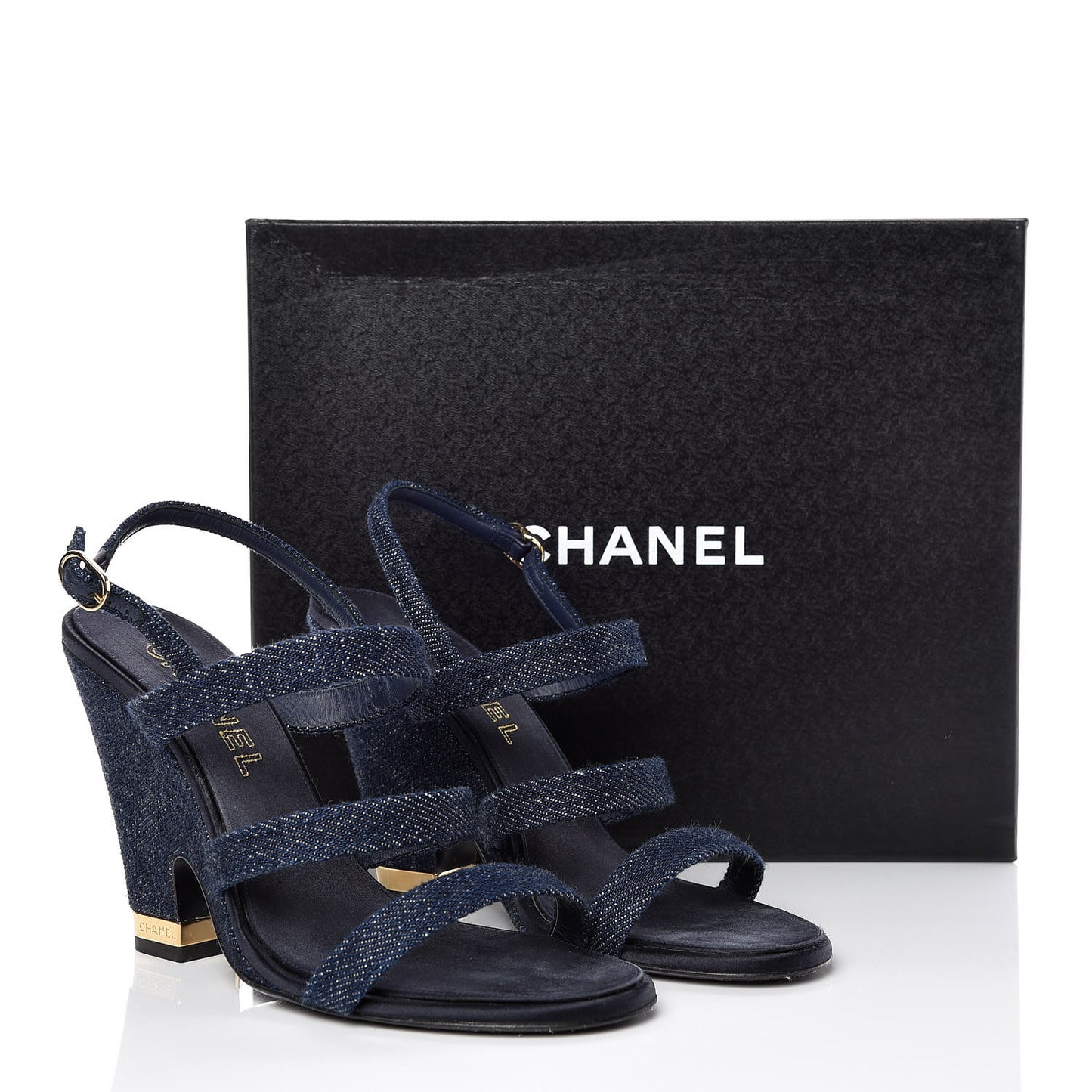 Denim Sandals 41 Dark Blue