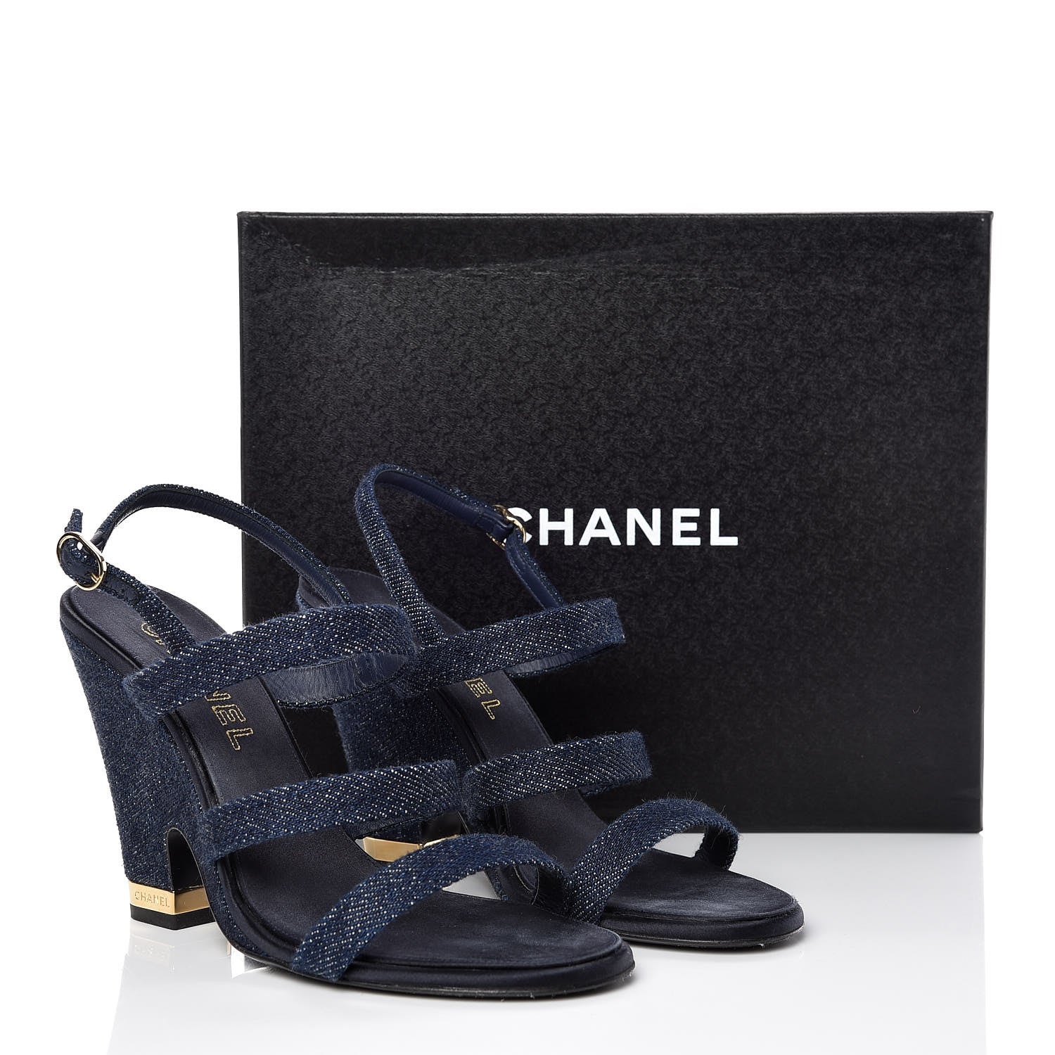 Chanel Denim Sandals 41 Dark Blue 13 of 13