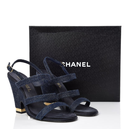 Chanel Denim Sandals 41 Dark Blue 13 of 13