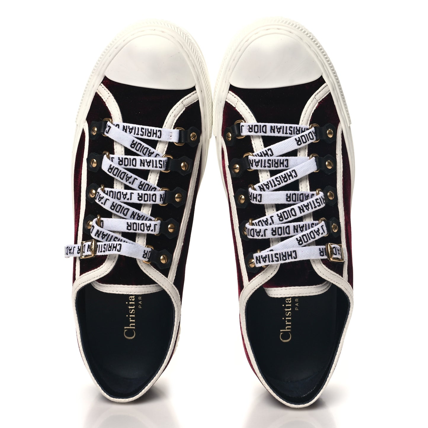 Velvet Walk 'N' Dior Low Top Sneakers 39 Deep Amaranth