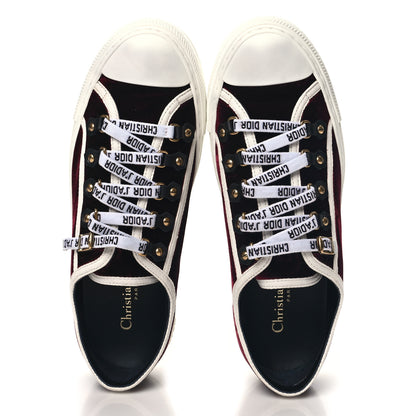 Christian Dior Velvet Walk 'N' Dior Low Top Sneakers 39 Deep Amaranth 2 of 9