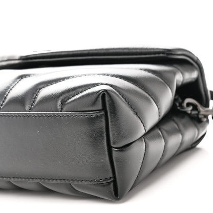 Saint Laurent Calfskin Y Quilted Monogram Monochrome Toy Loulou Crossbody Bag Black 10 of 11