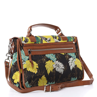 Proenza Schouler Canvas Tropical Printed Medium PS1 Satchel Brown 3 of 15