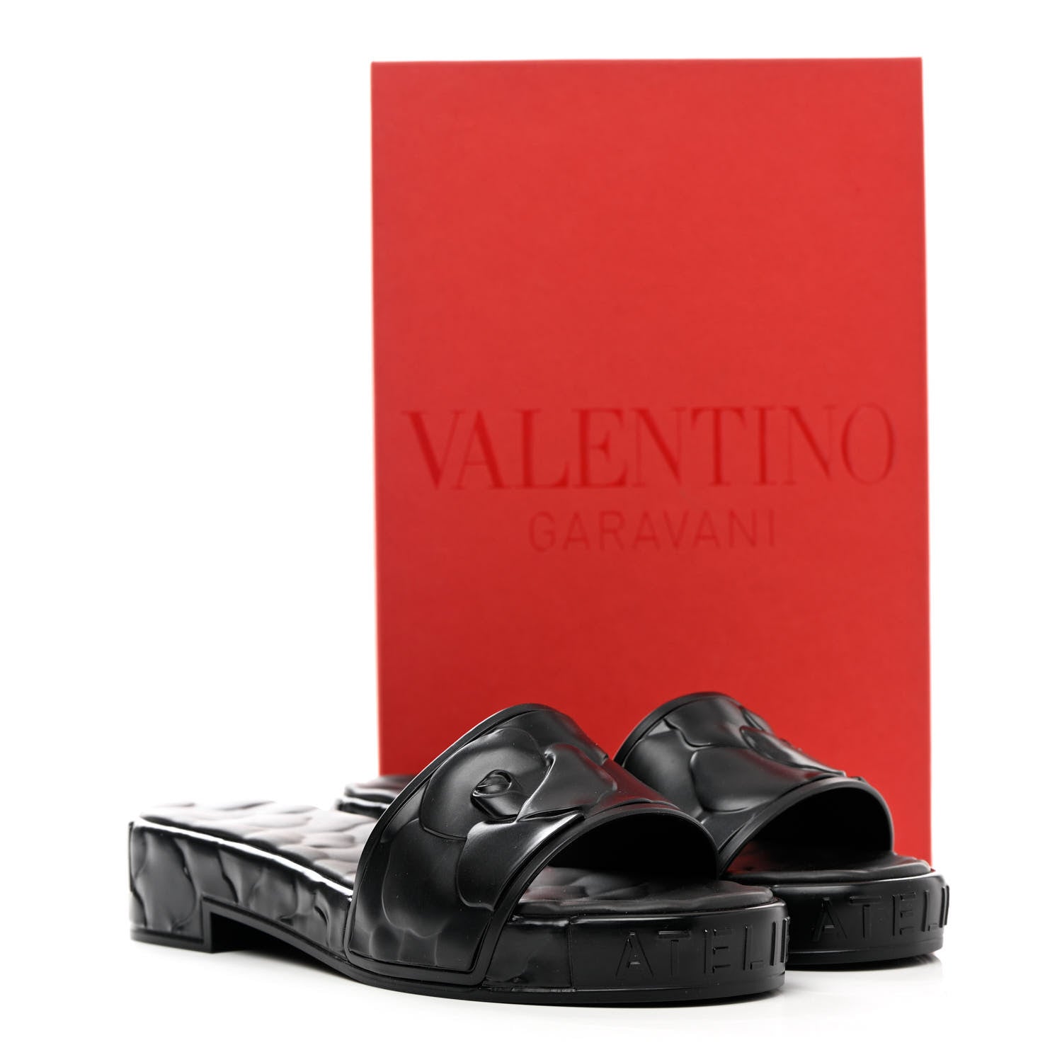 Valentino Garavani Rubber Atelier 03 Rose Edition 25/40mm Platform Slide Sandals 39 Black 8 of 8