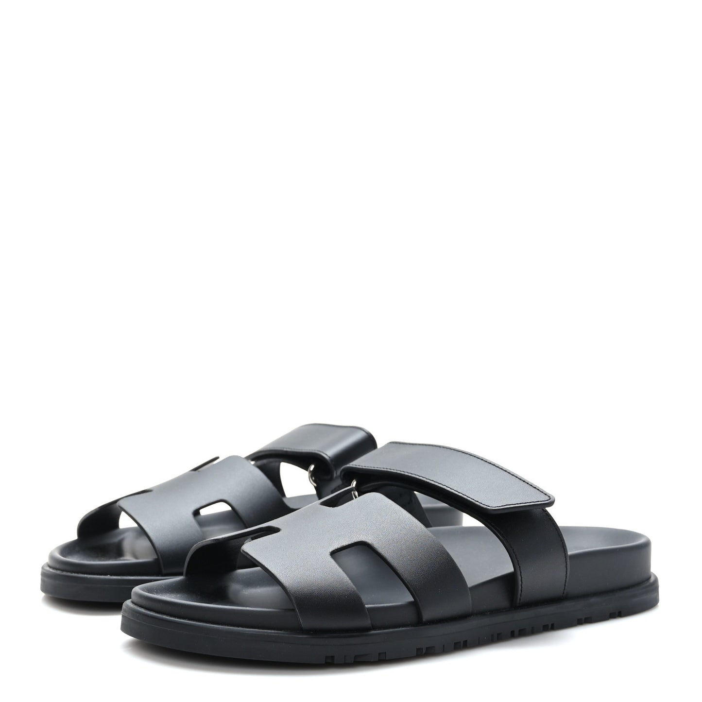 Calfskin Womens Chypre Sandals 37.5 Black