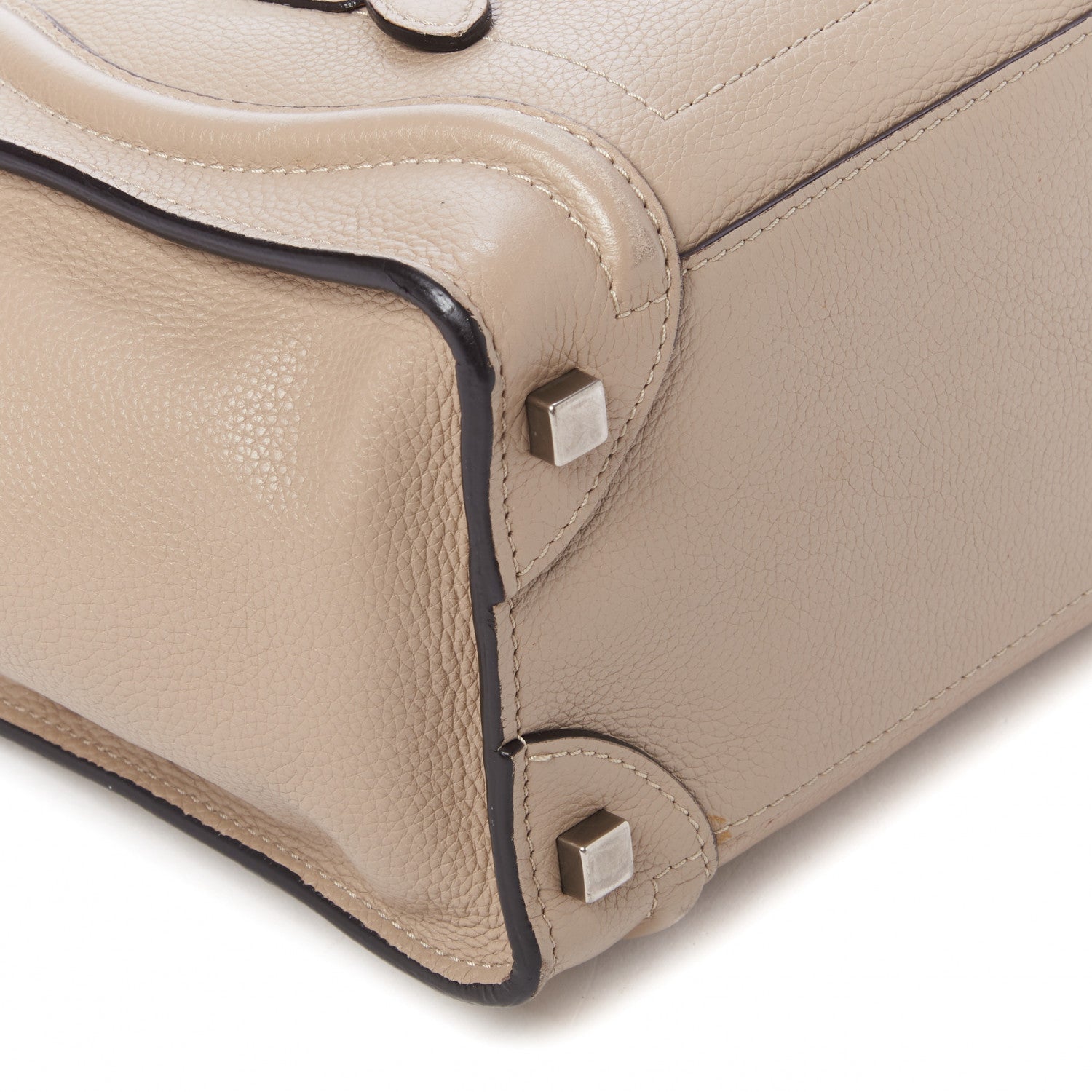 Celine Pebbled Calfskin Micro Luggage Taupe 5 of 9
