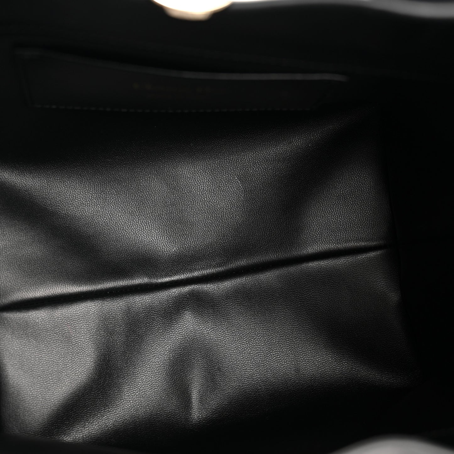 Smooth Calfskin Vintage Flat Macrocannage Small Toujours Vertical Tote Black