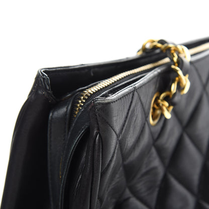 Chanel Lambskin Quilted Shopping Tote Black 16 of 18