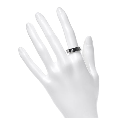 Cartier 18K White Gold 3 Diamond 5.5mm LOVE Ring 53 6.5 2 of 4