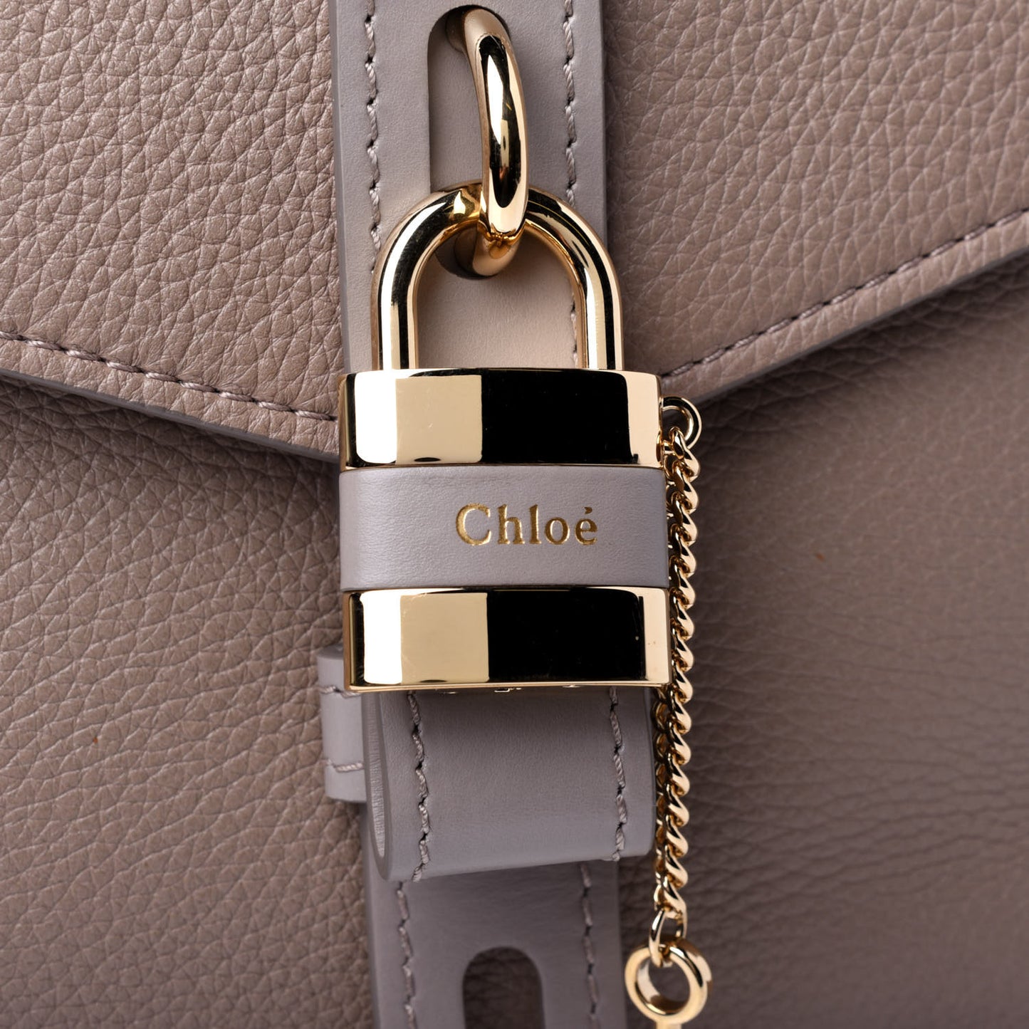 Shiny Grained Calfskin Medium Aby Day Shoulder Bag Motty Grey