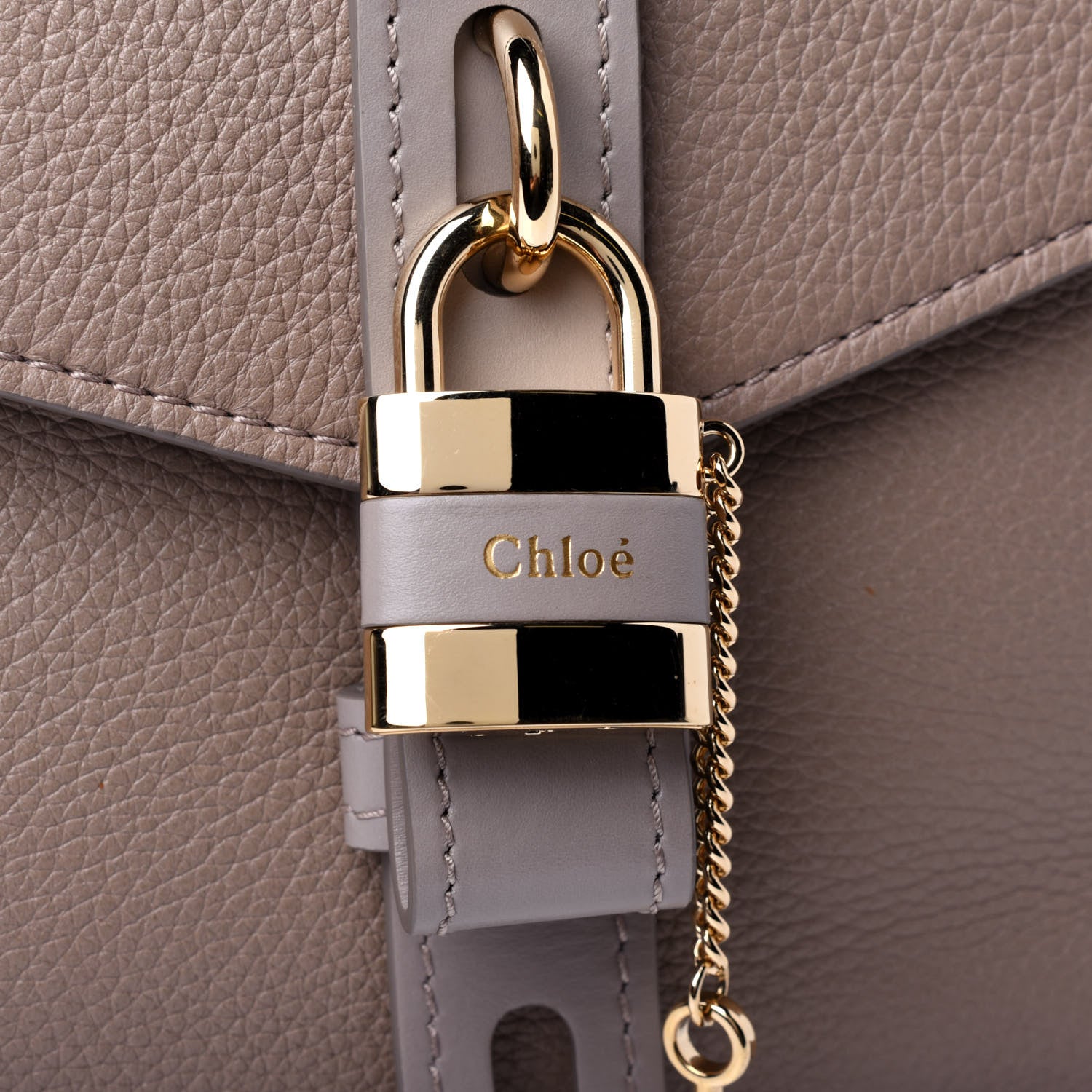 Chloe Shiny Grained Calfskin Medium Aby Day Shoulder Bag Motty Grey 12 of 12