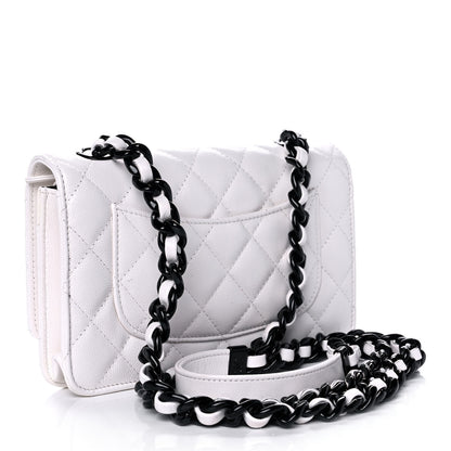 Chanel Caviar Quilted My Everything Wallet On Chain WOC White 3 of 11