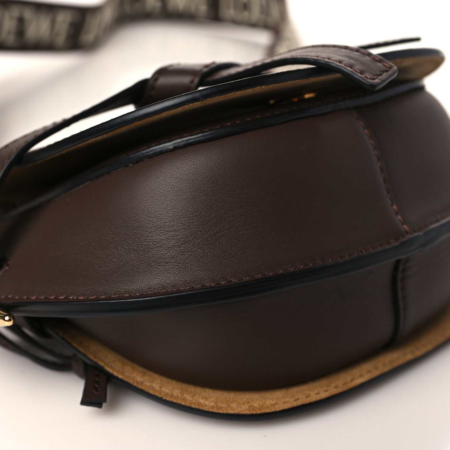Calfskin Jacquard Mini Gate Dual Bag Chocolate