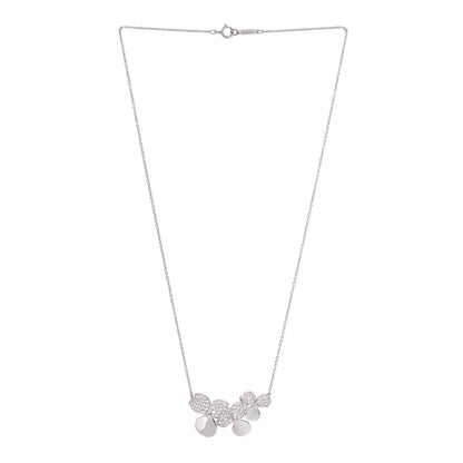 Tiffany Platinum Diamond Mini Paper Flowers Cluster Pendant Necklace 3 of 6