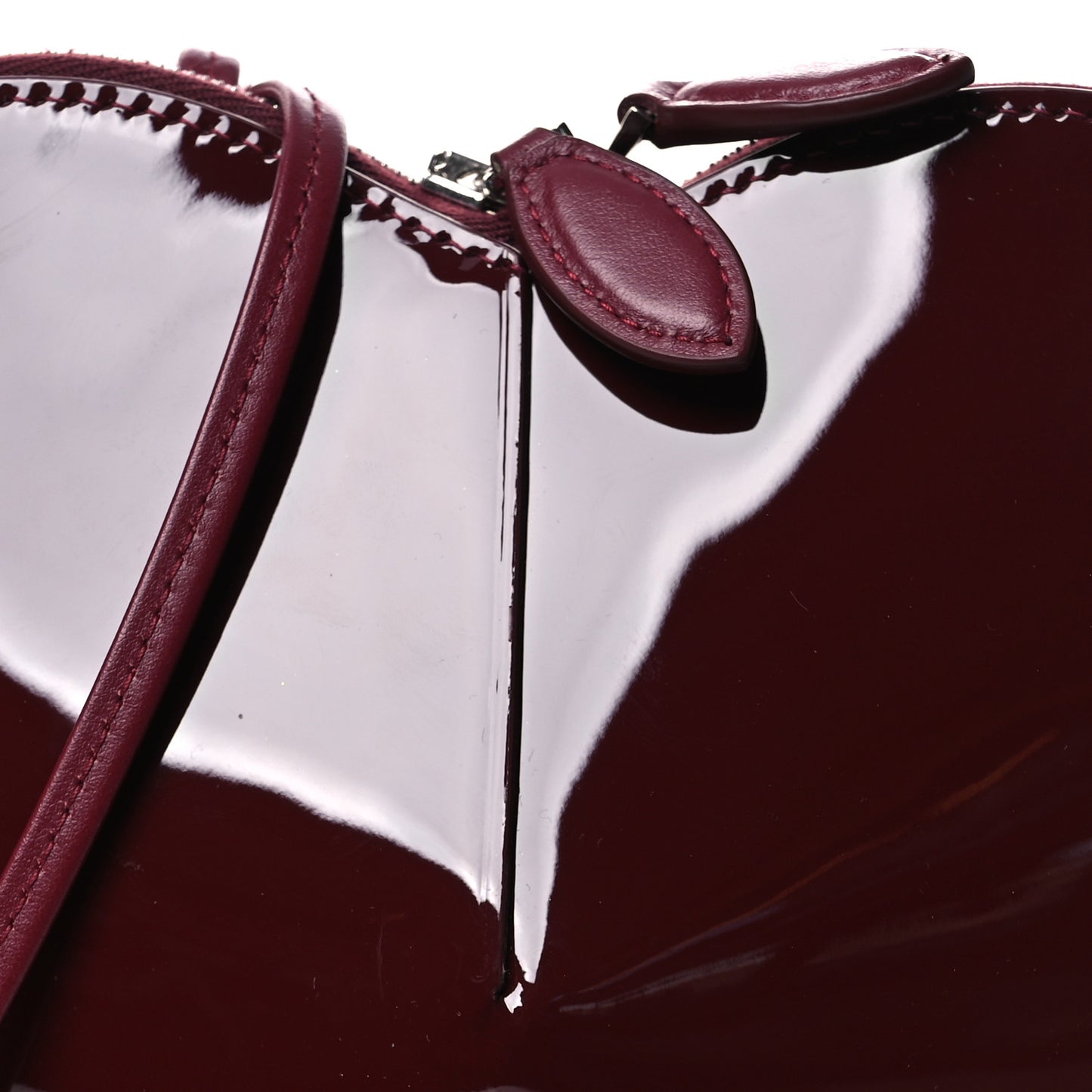 Patent Calfskin Le Coeur Bag Rouge Grenat