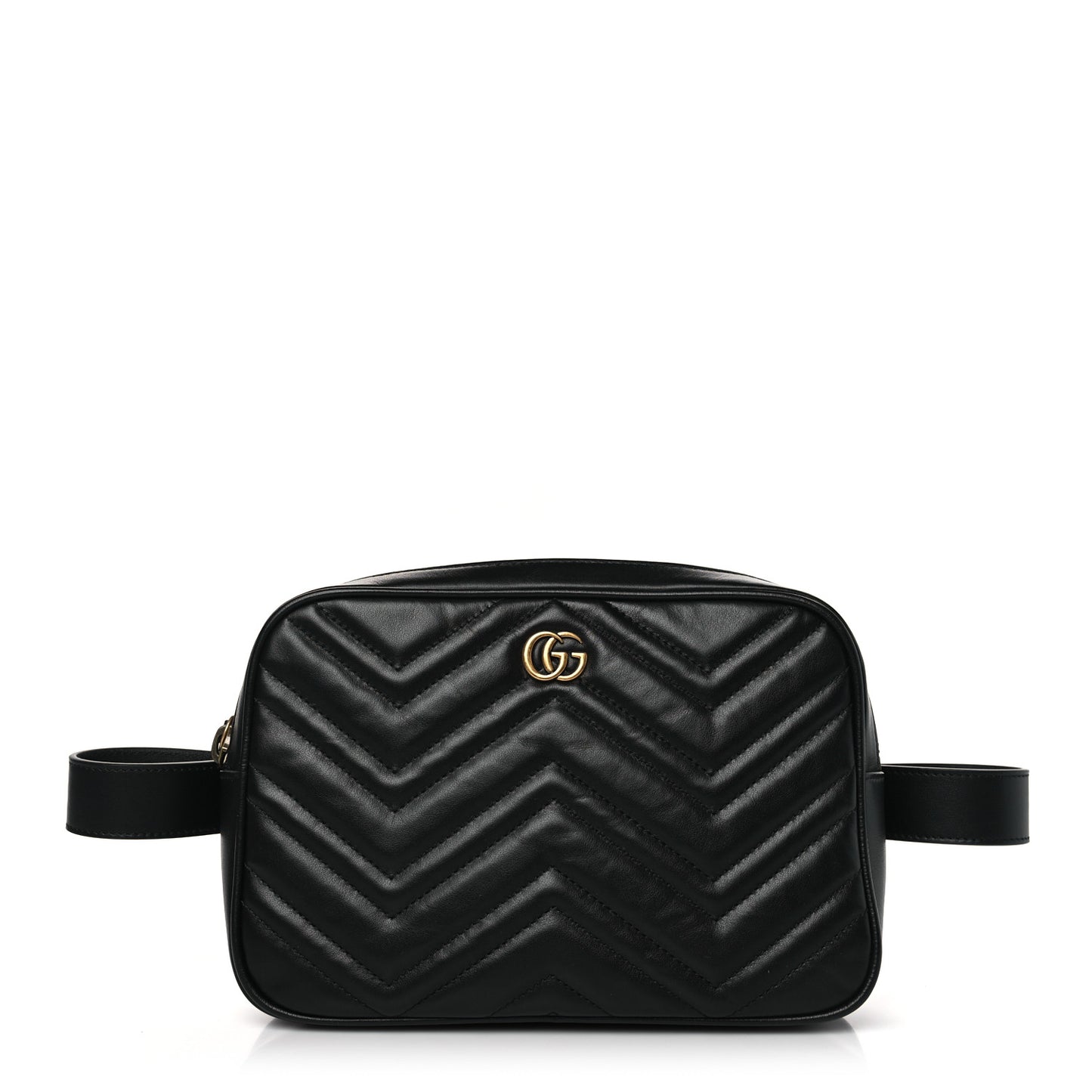 Calfskin Matelasse Mens GG Marmont Belt Bag 80 32 Black