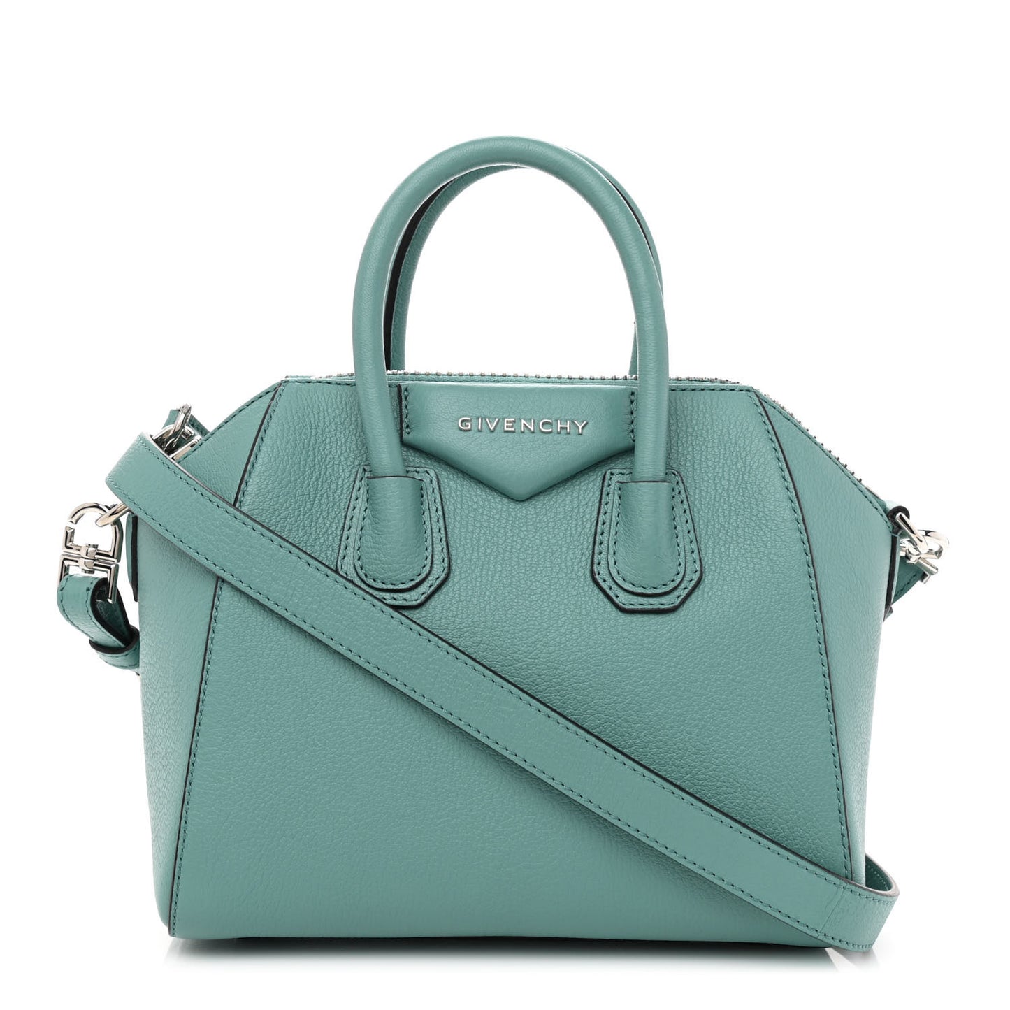 Sugar Goatskin Mini Antigona Aqua