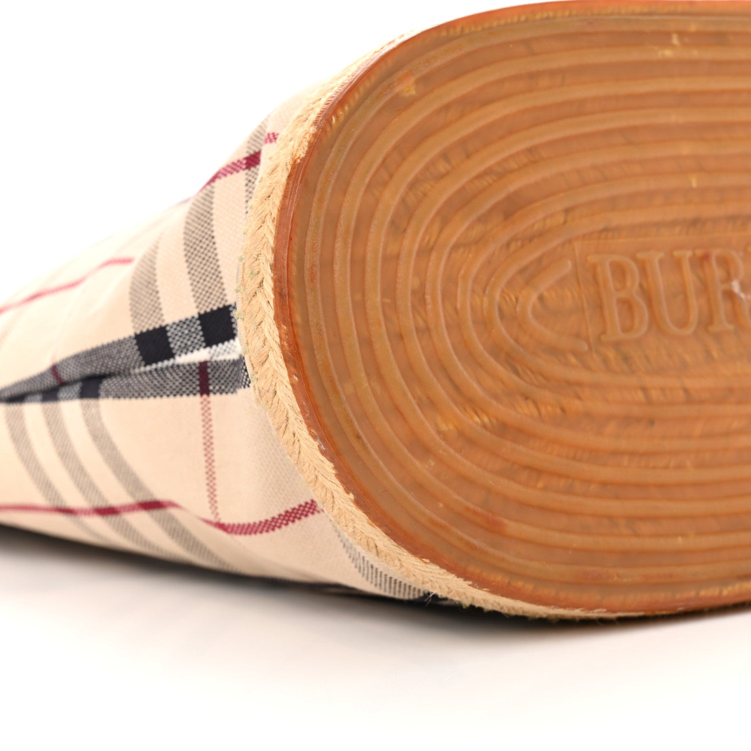Burberry House Check Espadrille Bucket Bag Beige 9 of 13