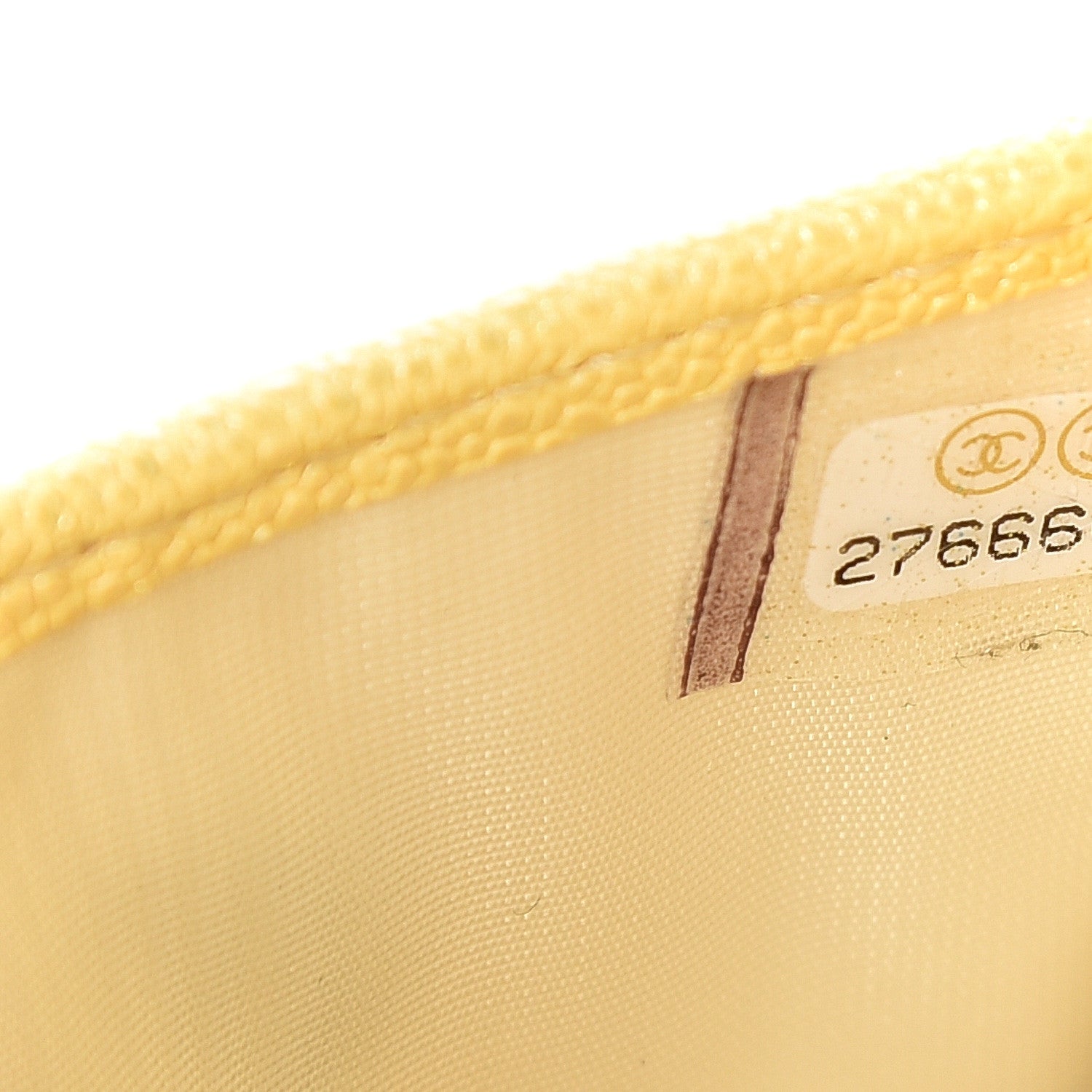 Chanel Iridescent Caviar Quilted Card Holder Yellow 8 of 9