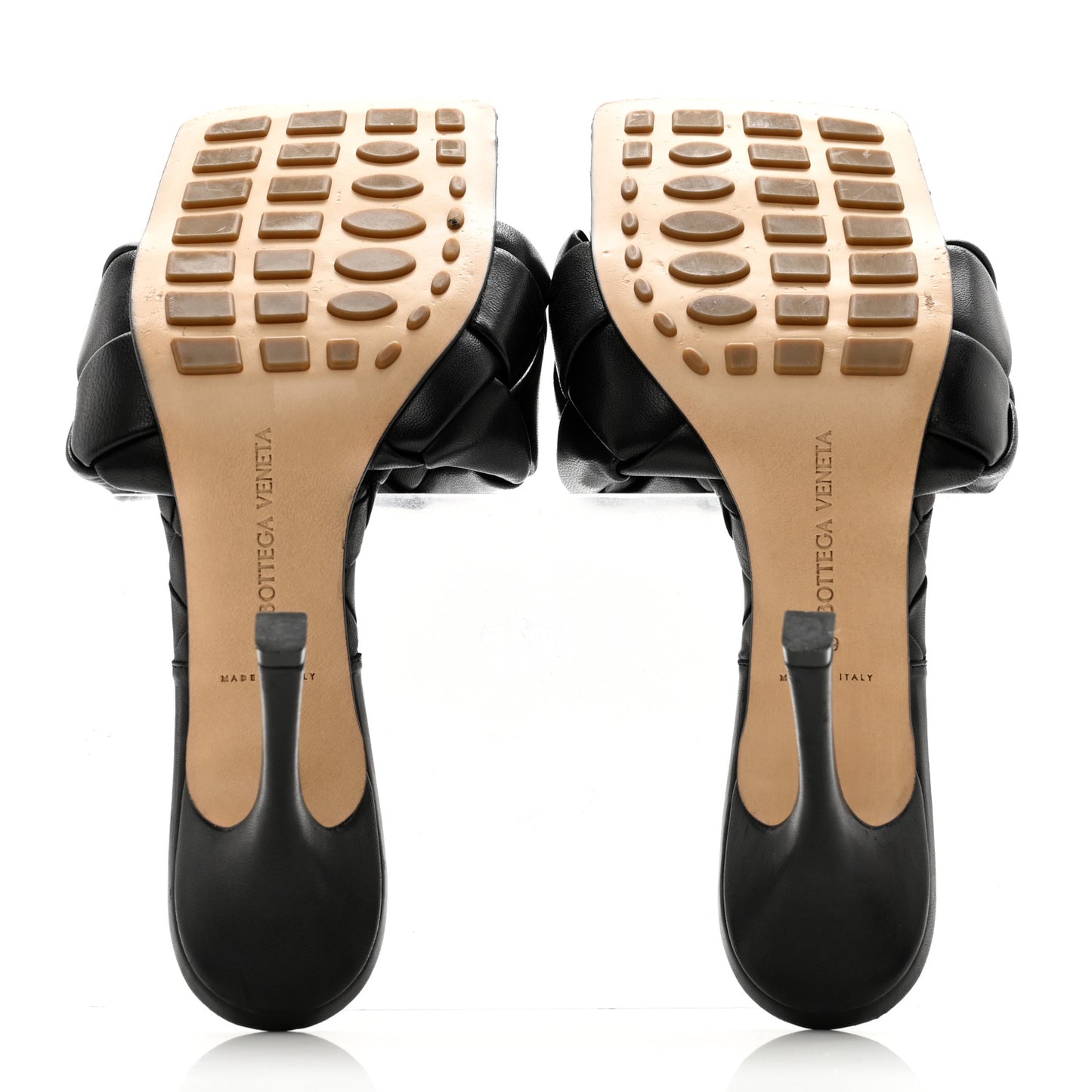 Nappa Maxi Intrecciato Lido Mule Sandals 39 Black