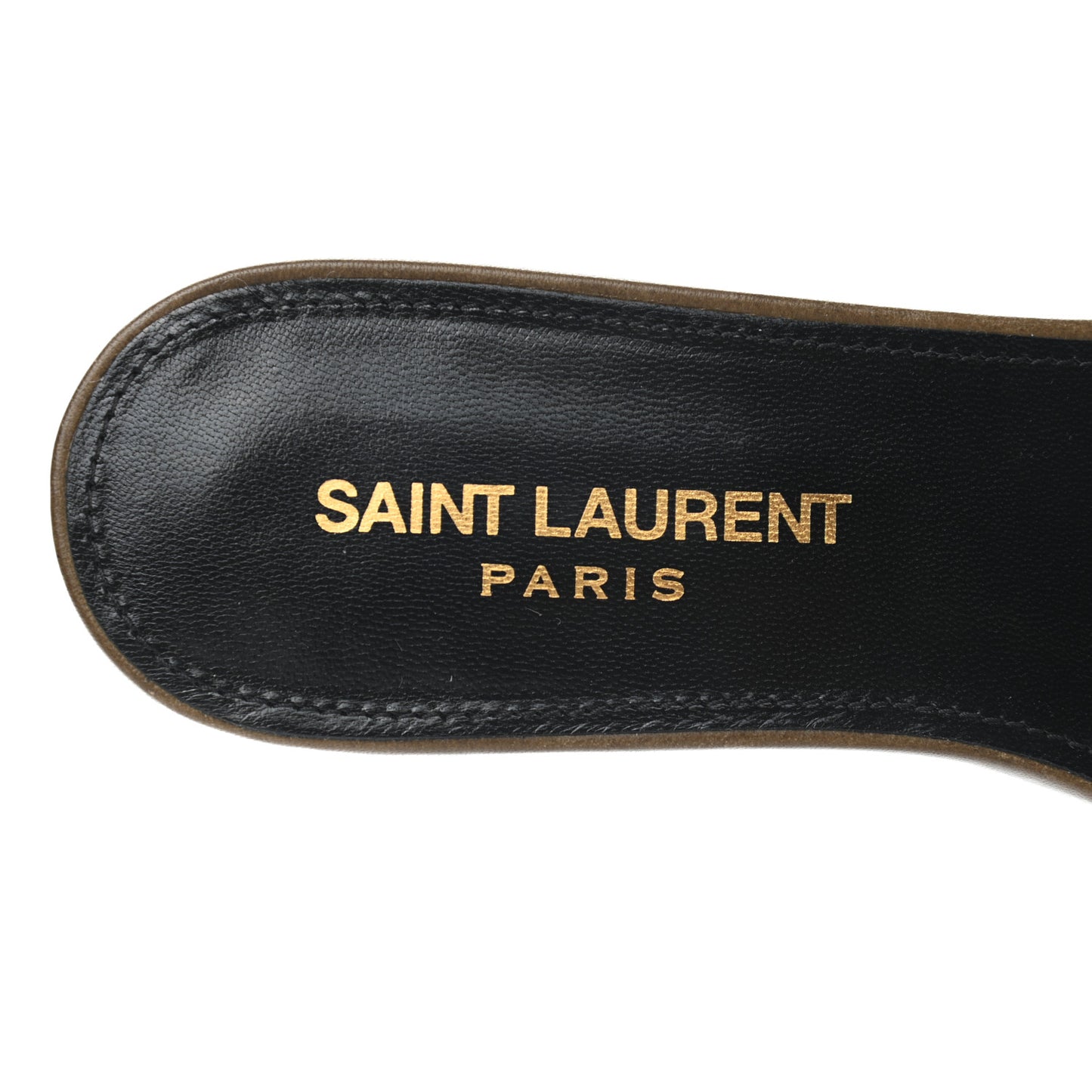 Calfskin Tribute 05 Slide Sandals 36 Dark Green