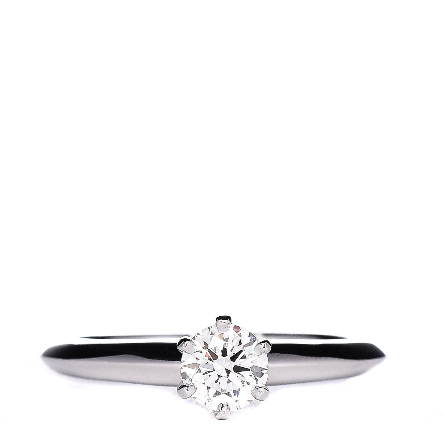 Platinum Diamond .38ct Solitaire Engagement Ring 48 4.5