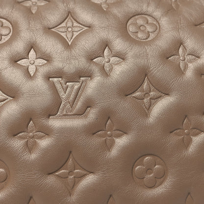Louis Vuitton Lambskin Embossed Monogram Coussin PM Taupe 9 of 11